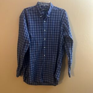 Ralph Lauren Blue Plaid Shirt Size L!!!